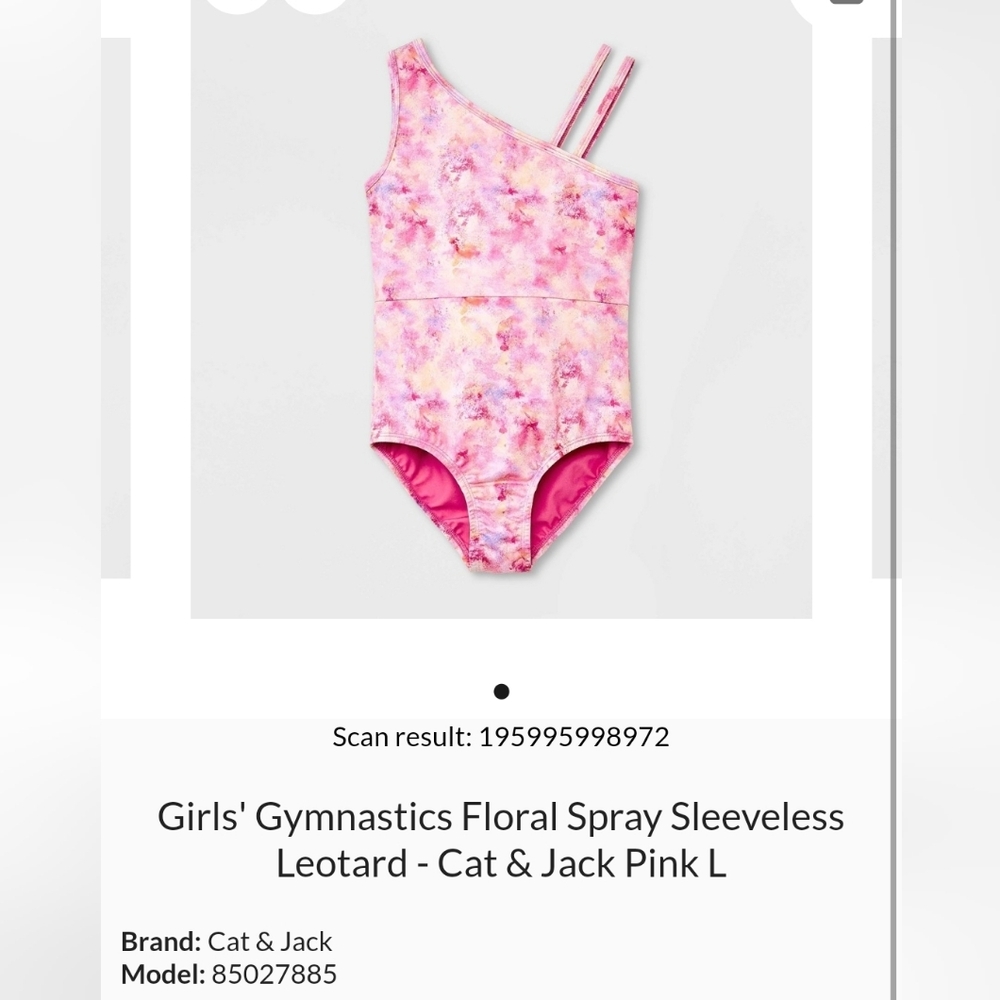 Girl's Cat and Jack gymnastics leotard